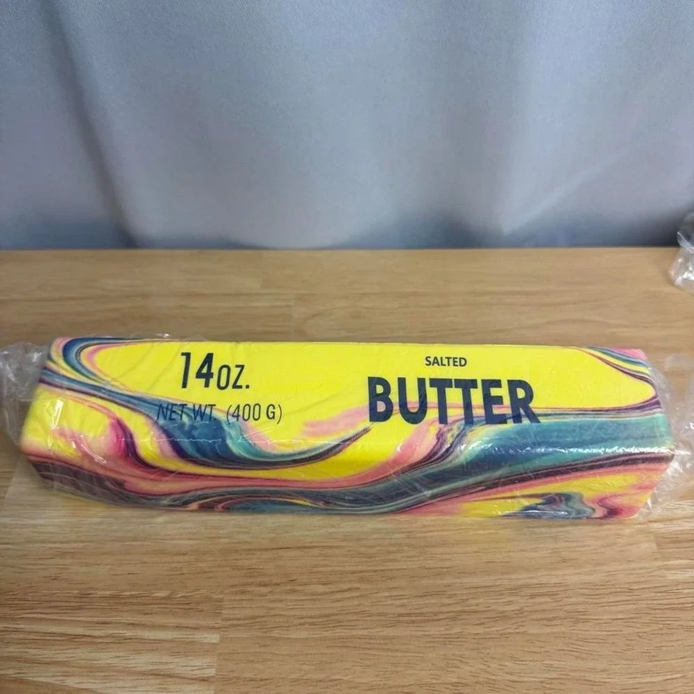 Rainbow Tie-Dye Butter Squishy 14 oz Slow Rising Jumbo Stress Toy NEW